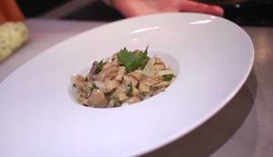 Recette facile: Cabillaud au beurre coriandre et champignons sautés