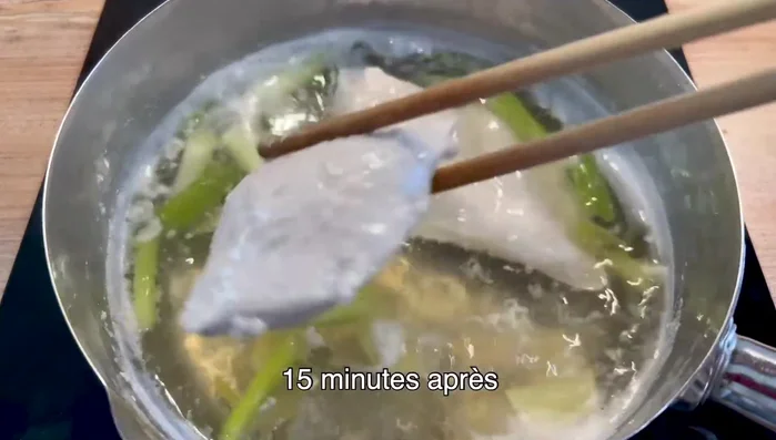 Laisser la viande refroidir après 15 minutes de cuisson.