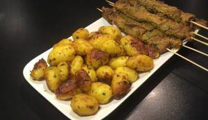 Brochettes de Veau & Pommes de Terre Sautées - Recette Facile