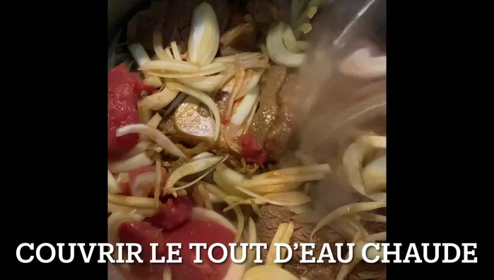 Couvrez d'eau chaude.