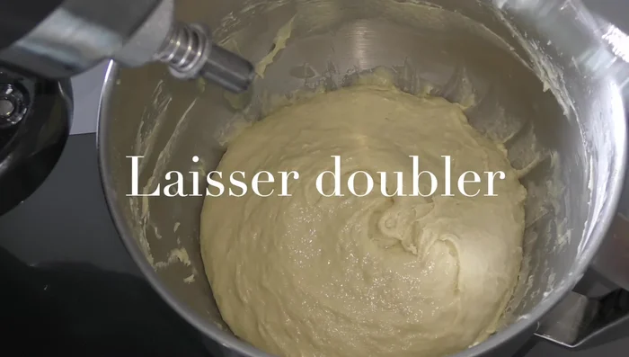 Couvrir la pâte et laisser doubler de volume.