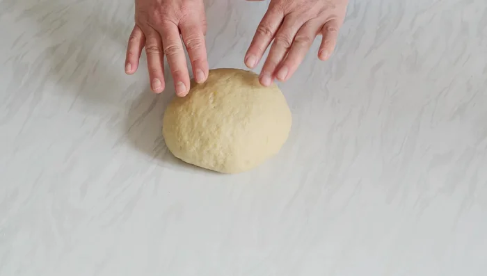 Placez la pâte dans un bol huilé, filmez et laissez lever jusqu'à ce que le volume double.