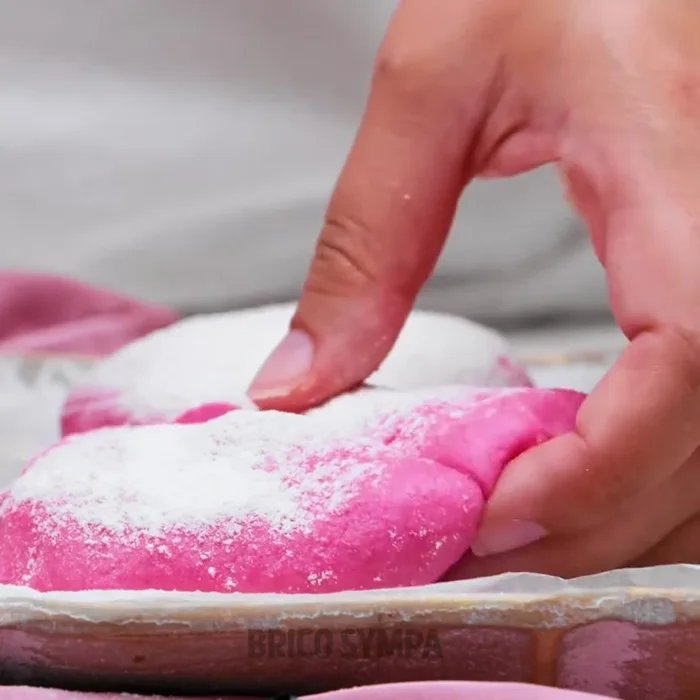 Verser la pâte dans un moule à pâtisserie. (Mise en moule)