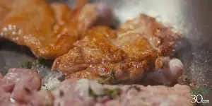Cuisses de poulet au ragoût de champignons rapide - Recette facile