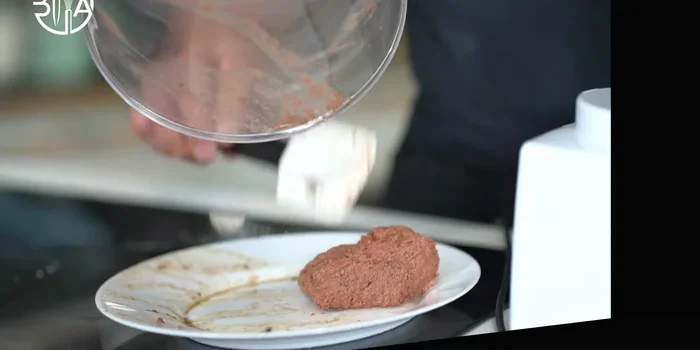 Dans un grand bol, mélanger la viande hachée, les foies de poulet mixés, le pain trempé, et le mélange échalotes/champignons.