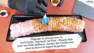 Roulade de porc à l'ail noir et cranberries : Recette gourmande