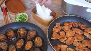 Poulet & Aubergines Japonaises : Recette Bento Facile