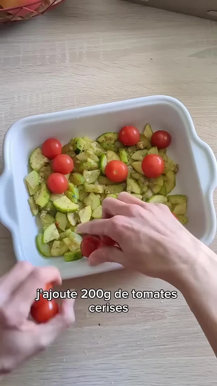 Ajouter 200g de tomates cerises.